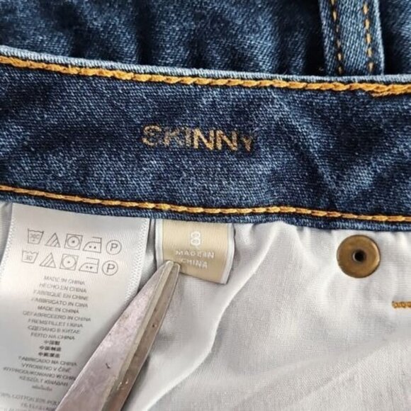 Michael Kors Jeans Women's 8 (36x28) Skinny Mid Rise Stretch Dark Wash Denim - Picture 8 of 16